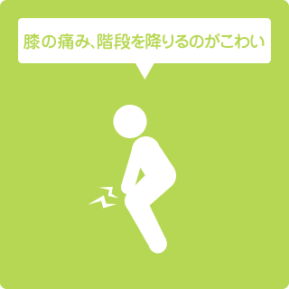 膝の痛み、階段を降りるのがこわい
